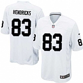 Nike Men & Women & Youth Raiders #83 Hendricks White Team Color Game Jersey,baseball caps,new era cap wholesale,wholesale hats